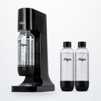Kit máquina Fillgas preta com 3 garrafas pretas
